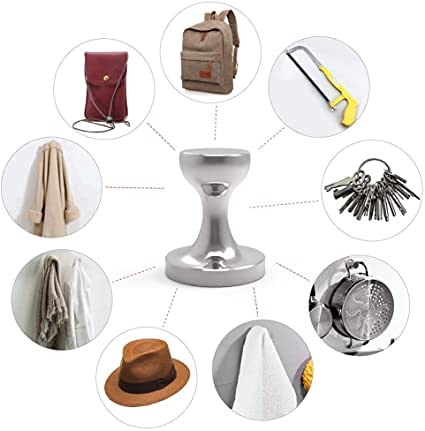Coat Magnetic Hooks Heavy Duty Magnet Hanger, Magnet Hooks with Rare Earth Neodymium for Home, Office, Workplace or Traveling(D36 Sliver-4)