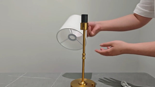 Gold Portable Cordless Table Lamp, Rechargeable Beds | Travel Essentia - Image 8