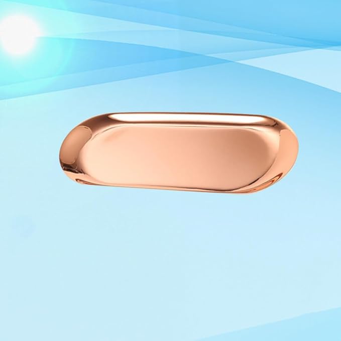 Luxshiny Minimalist Jewelry Tray for Vanity Metal Aromatherapy Tools Storage Plate Display Trinket Dish