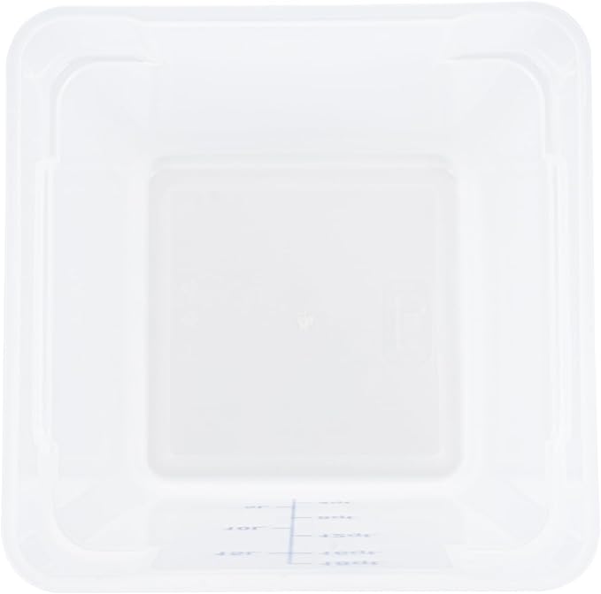 Restaurantware Food Storage Container 10 Pack of 18 qt Plastic Kitchen Storage Bin with Volume Markers Space-Efficient Design Dishwasher-Safe Polypropylene Translucent