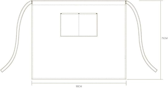 ATLINIA 100% Linen Apron with Buttons Adjustable Bib Apron with Pockets Linen Half Apron Bistro Apron