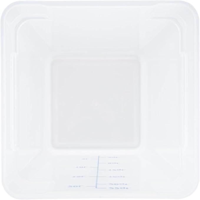 Restaurantware Food Storage Container 10 Pack of 22 qt Plastic Kitchen Storage Bin with Volume Markers Space-Efficient Design Dishwasher-Safe Polypropylene Translucent