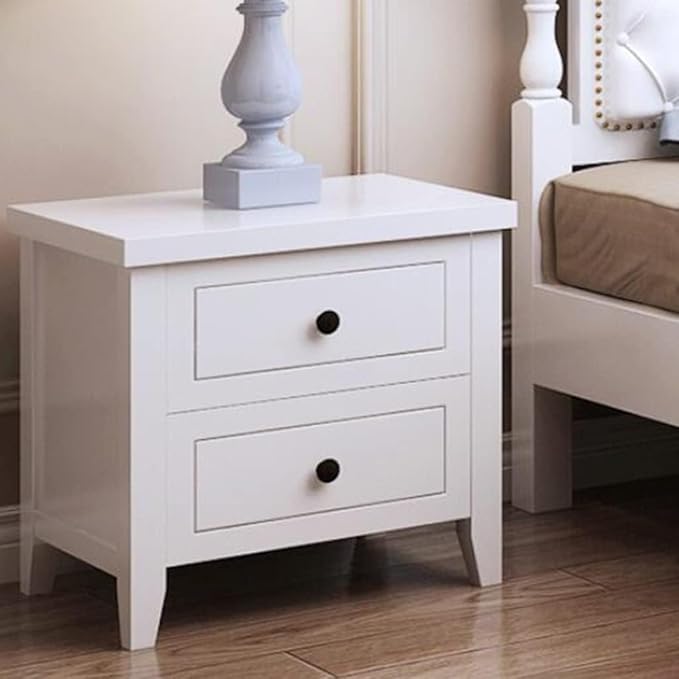 Minimalist 2-Drawer Nightstand - Small Bedside Table Storage Cabinet for Living Rooms & Hallways, Perfect for Compact Spaces, Stylish Home Furniture