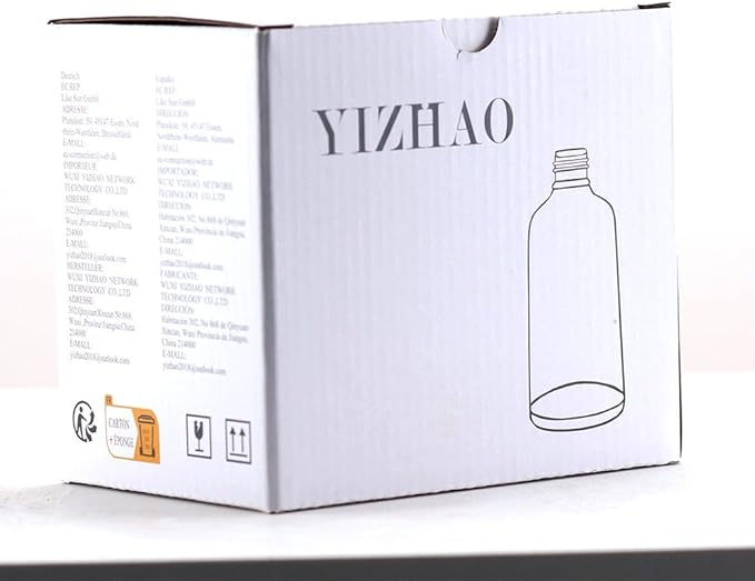 YIZHAO Black Glass Spray Bottles 1oz, with Small Fine Mist Spray, Metal Cap, Refillable for Essential Oil,Travel,Cleaning,Perfume,Aromatherapy,Makeup – 6 Pcs