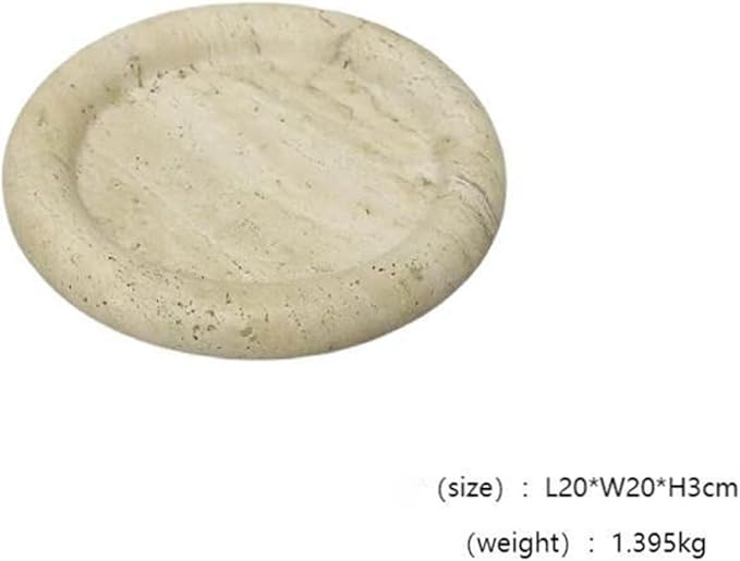 Modern Marble Tray Set - Minimalist Home Decor for entryway, Hotel, Showroom - Geometric Marble Storage Bowl for Essentials and Decorations(Beige5)