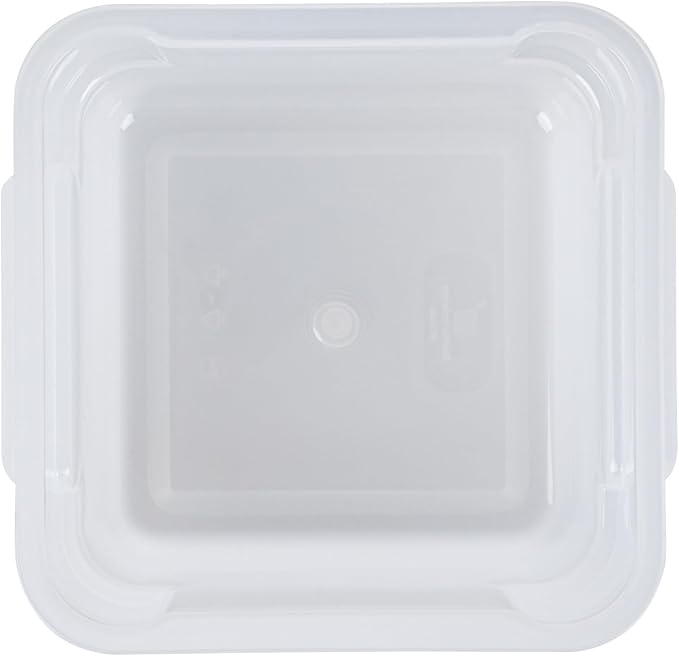 Restaurantware Food Storage Container 10 Pack of 2 qt Plastic Kitchen Storage Bin with Volume Markers Space-Efficient Design Dishwasher-Safe Polypropylene Translucent