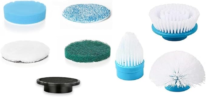 Rotary Floor Brushes Replacement Brush Heads Set of Electric Spin Scrubber for Bathroom Tile Car Heavy Oil Pollution Cleaning