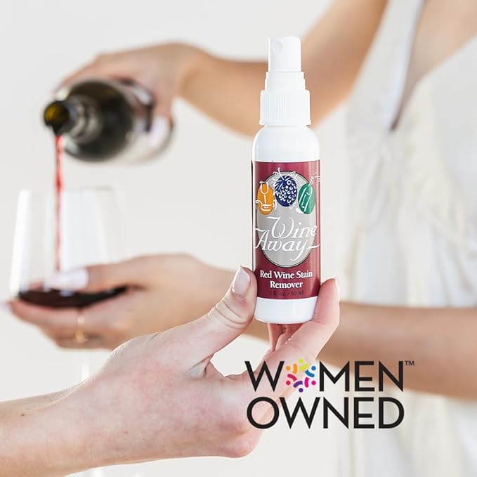 Wine Away Red Wine Stain Remover - Perfect Fabric Upholstery and Carpet Cleaner Spray Solution - Removes Wine Spots - Spray and Wash Laundry to Vanish Stain - Wine Out - Zero Odor - 2 Ounce, Set of 3