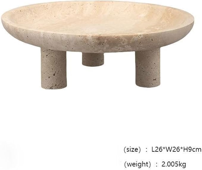 Modern Marble Tray Set - Minimalist Home Decor for entryway, Hotel, Showroom - Geometric Marble Storage Bowl for Essentials and Decorations(Beige14)