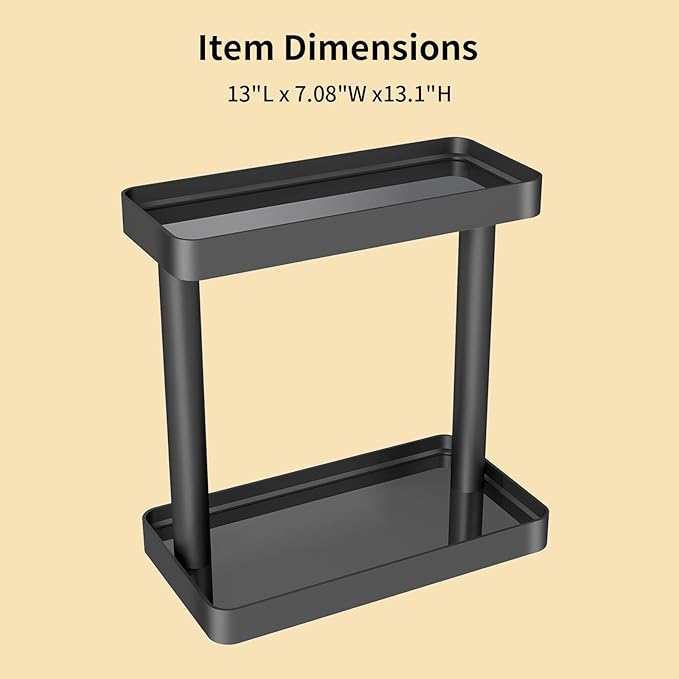 YUMORE Shower Caddy Organizer with Tempered Glass Shelves, Space-Saving Storage Shelf, Rust-Resistant Metal Corner Shelf for Modern Bathroom Shower (2 Tier)