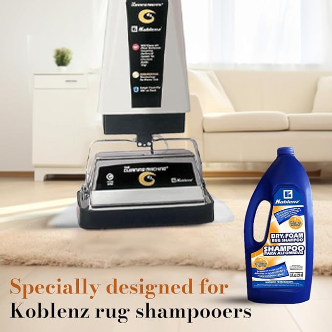 Koblenz 20-0529-6 Dry Foam Rug Shampoo, 32-Ounce, White