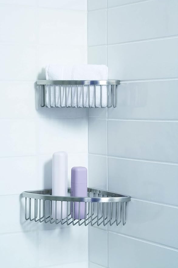 KOHLER 1897-S Shower Basket, Large, Corrosion Resistant, Mounting Hardware Included, Durable, Polished Stainless Steel