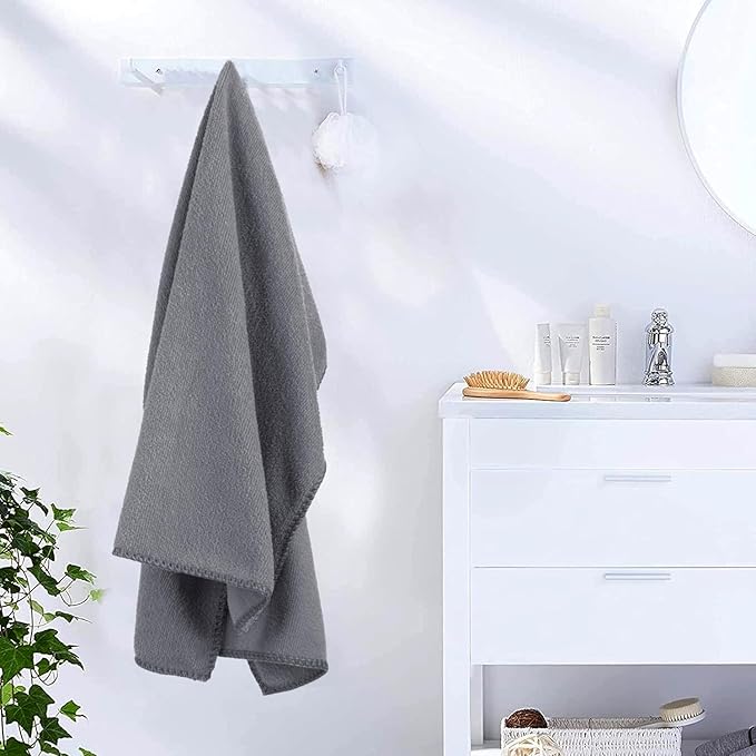 Extra Large Bath Towels, Microfiber Bath Sheet Towels for Body, 2 Pack 35" x 70", Oversized, Soft, Super Absorbent, Fast Drying, Perfect forSauna, Shower, Sport, Fitness, Yoga, Grey