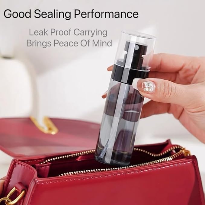 2 Black Transparent Accessories Mist Plastic Refillable Container Mini Spray Bottle, Suitable For, Cleaning, Skin Care, Perfume,Makeup,Spray Bottles Small,Misting Spray Bottle