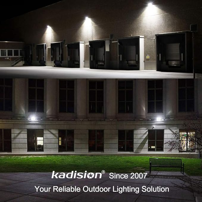 kadision LED Flood Light Outdoor 50W, 6500LM (200W HPS/MH Equiv.) 5000K Daylight, Waterproof Knuckle Mount LED Outdoor Flood Lights for Garden Porch Yard, 100-277V ETL Listed