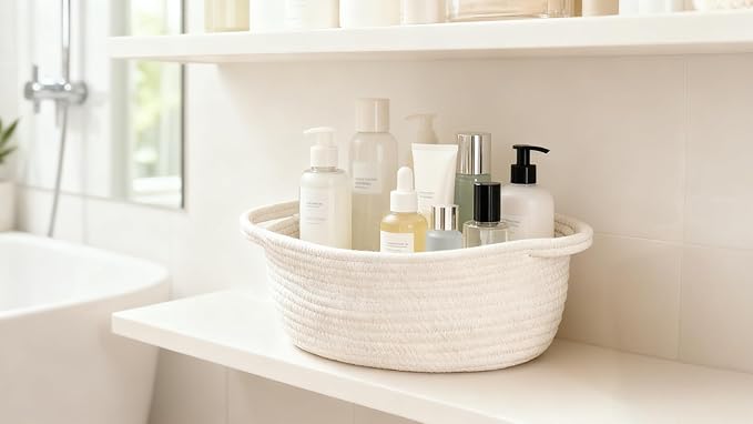 CREVENT Storage Basket for Baby Stuffs, Gift Baskets for Birthday Baby Shower , including a Gift bag with Ribbon