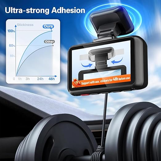 Heat Resistant Double-Sided Adhesive Pads, 2.8 * 1.4 in Rectangle Adhesive Sticky Pads, Sided Adhesive Pads Heavy Duty for Car Phone Holder Mount & Dash Cam with Adhesion Promoter