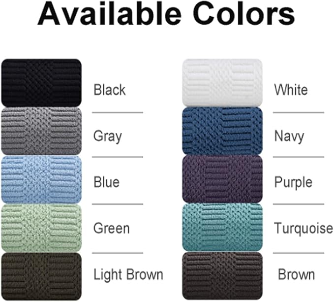 Oliven 2 Piece Black Geometric Hand Towel Set 16"x31" Soft Highly Absorbent Quick Dry Bathroom Towels Microfiber Plush Towels Set Woven Towels for Kitchen Hotel Spa Gym
