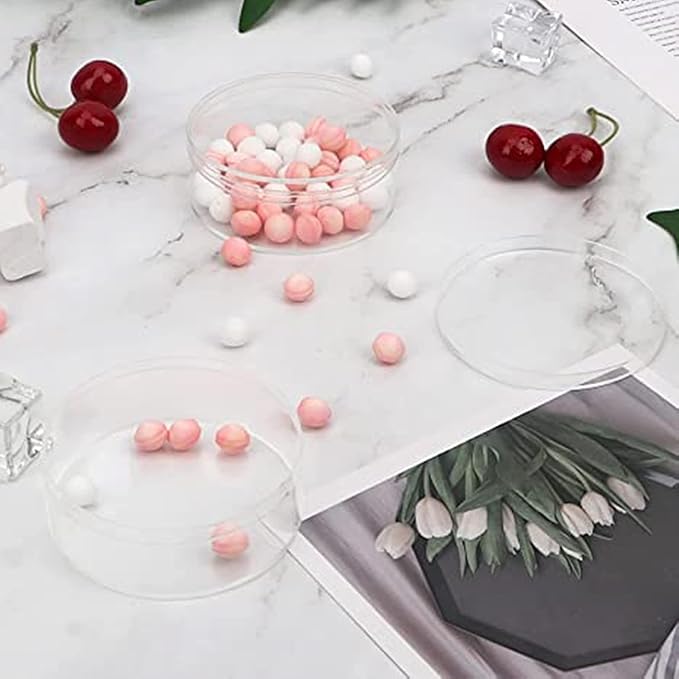 KissYou Acrylic Box with Lid Round Clear Box for Candy Small Plastic Containers Jewelry Storage Boxes Christmas Candy Boxes