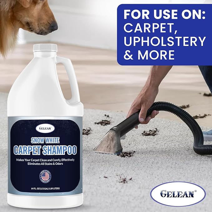 Carpet Cleaner Shampoo - MADE IN USA - Concentrate Carpet Cleaner & Deodorizer - Pet Stain And Odor Remover - Rug Extracting Shampoo, Upholstery, and Machine Use - Fresh Scent (64 Fl oz)