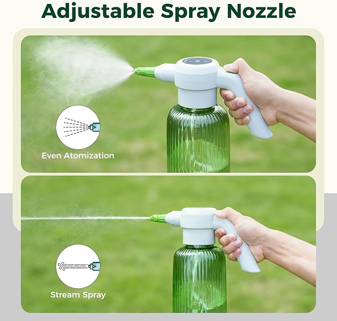 Brass Sprinkler Timer 2 Zone & Diivoo Electric Spray Bottle 2L/0.5 Gallon Bundle