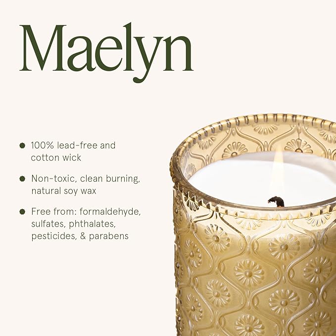 LA JOLIE MUSE Ginger & White Musk Candles | Ginger, Lemongrass & Musk | 6 oz Soy Candle | Natural Soy Wax | 40 Hours Clean Burn | Gift-Ready for Hosts & Gathering | Seasonal Home Décor