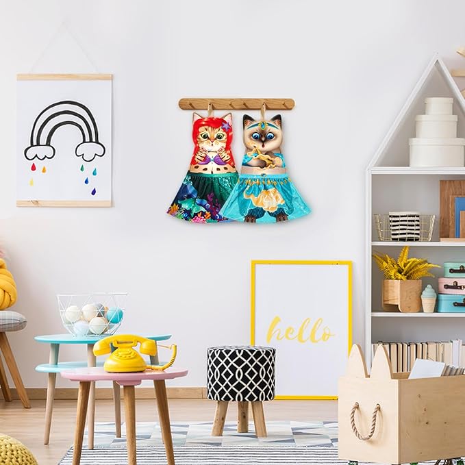 PAT JUUMG Cat Hand Towels, Cute Decorative Hanging Face Towels for Bathroom Kitchen, Super Absorbent Soft, Cat Lovers Gifts for Women, Housewarming for People Who Love Cats
