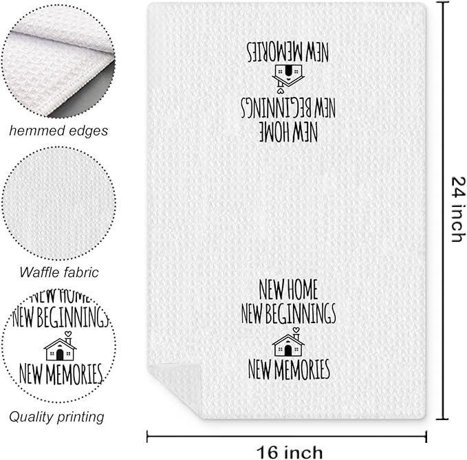 Housewarming Gifts Kitchen Towels, House Warming Gift New Home House Apartment, Gifts for New Homeowners, Housewarming Decorations, 16x24 Inch