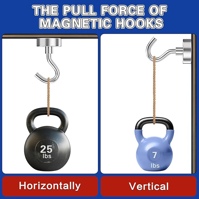 20 Pack Magnetic Hooks, 30lbs Magnet Hooks for Cruise Cabins, Strong Magnetic Hooks Heavy Duty, Magnets with Hooks, Metal Magnetic Hook for Hanging, Hook Magnets for Classroom Decor, Grill