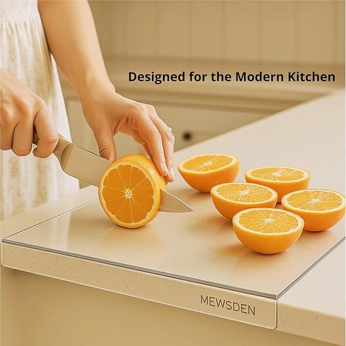 Engraved Acrylic Cutting Board with Counter Lip - Retirement Gifts for Woman Men Clear Counter Protector Kitchen Decor Happy Retirement Gifts for Teachers Mom Dad Coworker Boss Friends Retirees