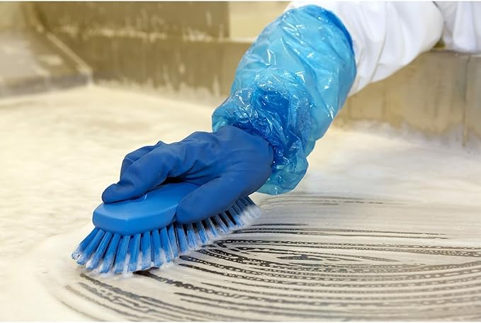 Vikan 38903 Brush,Scrub,Stiff,8",PP/PBT,Blue