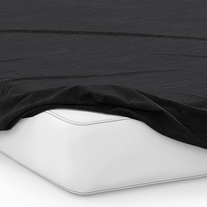 Northwest Ashford Home Essentials Bedding, 3 Piece Twin Size Sheet Set, Stretch Limo Black