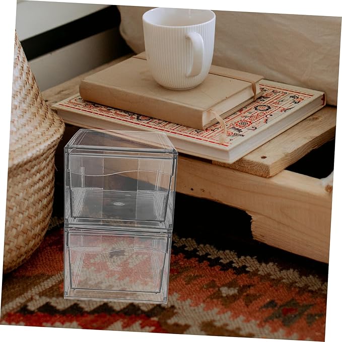 IMIKEYA 2pcs Detachable Acrylic with Drawer Multi-function Makeup Organizer for Bathroom and Vanity Storage Stackable and Easy to Clean Storage