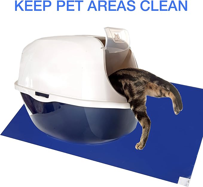 CALPALMY 150 Sheets 24" x 36" Adhesive Mats - Sticky Mat for Laboratories, Homes, Construction Sites, and More - Remove Dust and Dirt from Shoes and Equipment Wheels -Blue