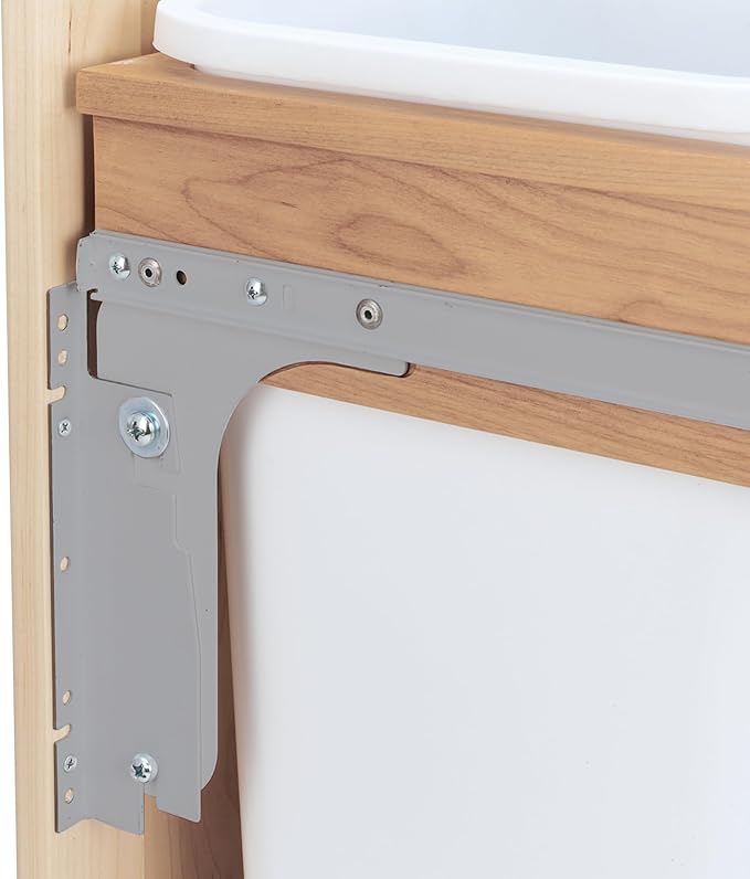 Rev-A-Shelf Top Mount Double Pullout Under Cabinet 35 Quart Kitchen Trash Cans with 150 Pound Rated Full-Extension Slides, 4WCTM-21DM2