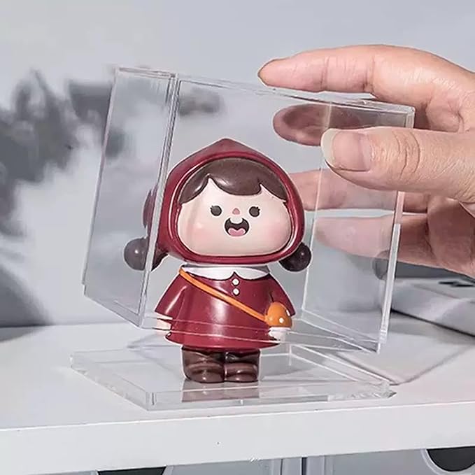 Acrylic Box with Lid 2 Pieces 4*4*4 Inch Clear Square Cube Plastic Decorative Boxes Clear Display Box Candy Jewelry Storage Boxes Organize Containers for Birthday Valentine's Day Party Favor