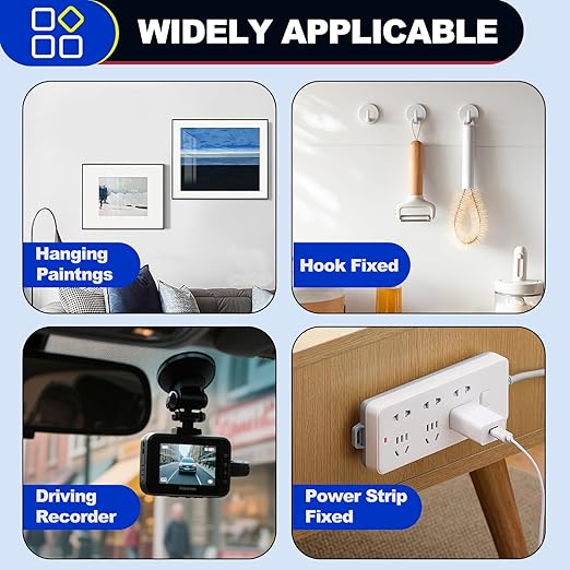 0.12" Thick Strong Double Sided Adhesive Pads Made of 3M, 1.57 x 2 Heavy Duty Sticky Mounting Foam Tape, Heat & Weather Resistant for Car & Home Décor 60 Pcs