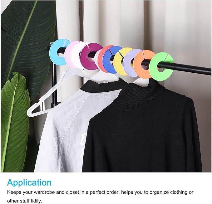 PATIKIL Clothes Dividers 20 Pack Blank Clothing Rack Size Sorting Reusable Wardrobe Round Hanger Separator, Light Blue
