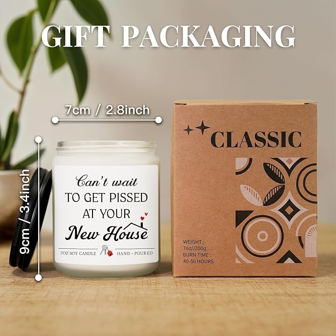 Funny House Warming Gifts New Home Gift Ideas Housewarming Gifts for Women Men Couple New Homeowner Must Haves First Apartment Essentials Closing Gift for Home Buyers Housewarming Candle