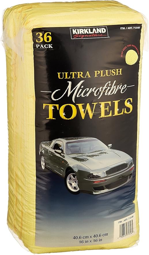 Kirkland Signature sSzDua Ultra High Pile Premium Microfiber Towels, 36 Pack, 4 Units