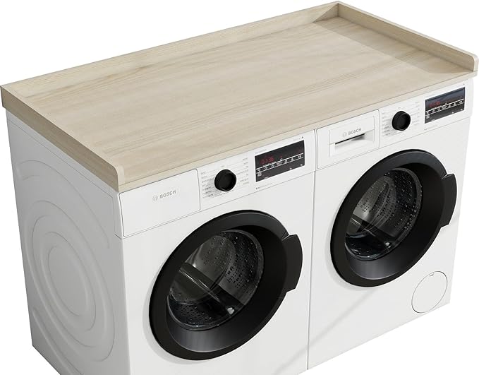 Washer Dryer Countertop, 54" Width * 27.4” Depth Washer and Dryer Covers for The Top for Laundry Room Organization, Washer and Dryer Countertop Shelves, Oak
