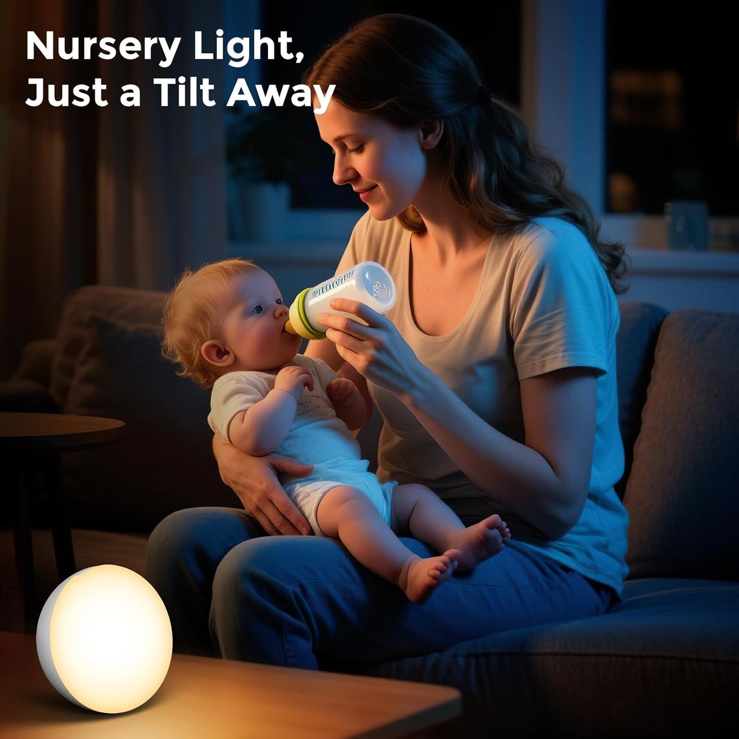 Cordless Bedside Table Lamp with Gravity Sensor