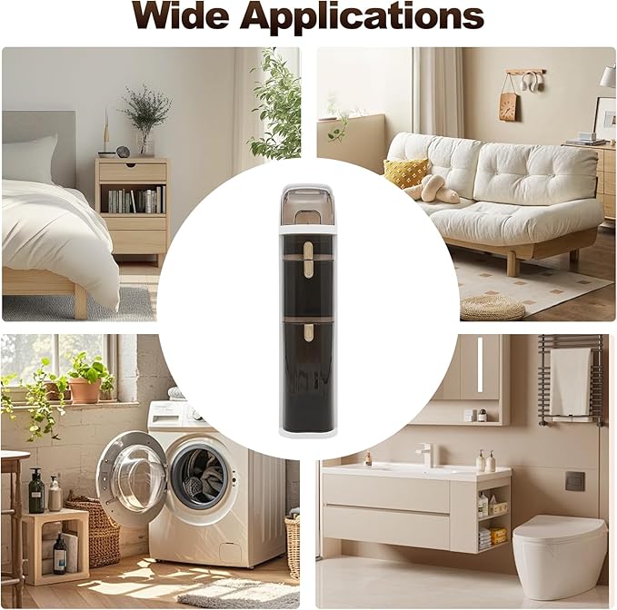 3 Drawers Bathroom Floor Organizer Cabinet,Free Standing Cabinet w/4 Removable Wheels,Narrow Slim Storage Rack for Small Spaces,Bathroom,Kitchen,Laundry