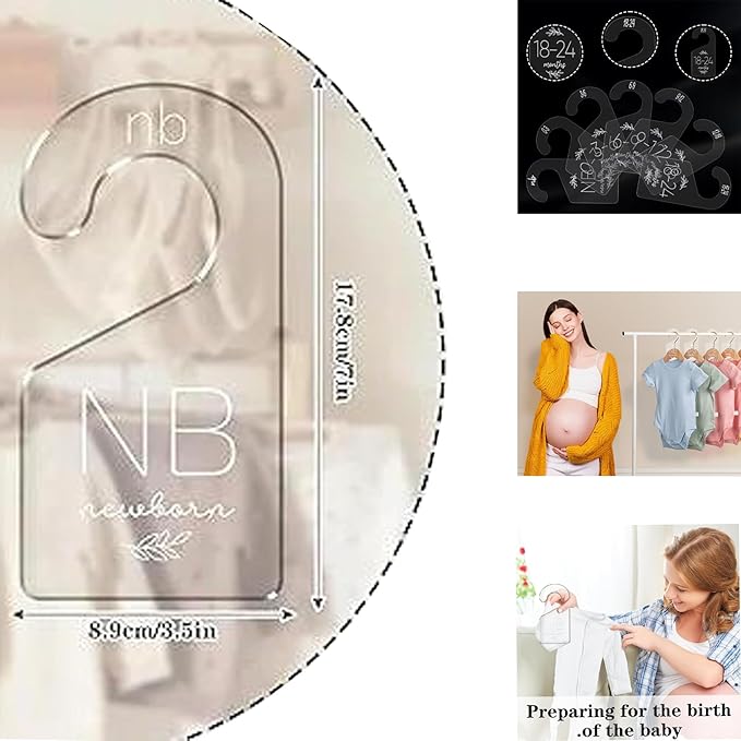 7Pcs Baby hanger Baby closet divider Closet organizer Baby clothe organizer Baby size closet dividers Clothe organizer