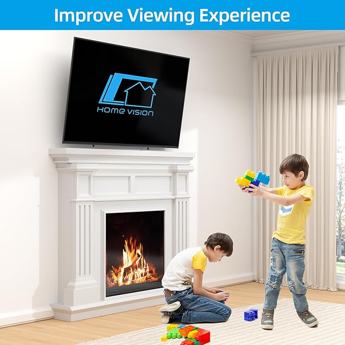 HOME VISION Heavy Duty Tilt TV Wall Mount Bracket for 48-120 Inch Flat/Curved TVs, 200Lbs Capacity, Fits 16/18/24 Inch Studs, Max VESA 800x600mm for LED OLED LCD