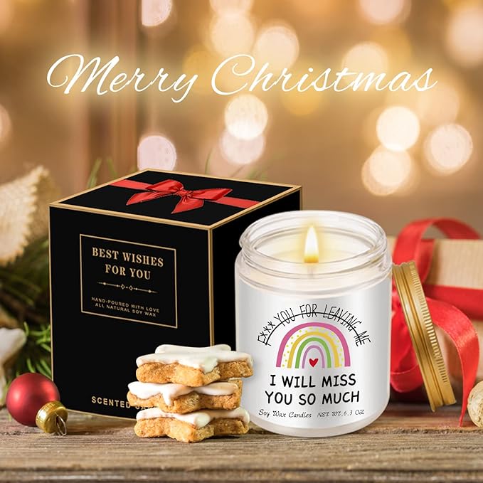 Goodbye Gifts: Lavender Scented Candle for Coworker Farewell or Retirement