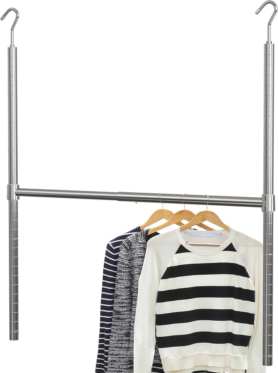 Adjustable Closet Doubler Hanging Rod — Tool-Free Double Hang Bar for Small Closets & Apartments | Nestify