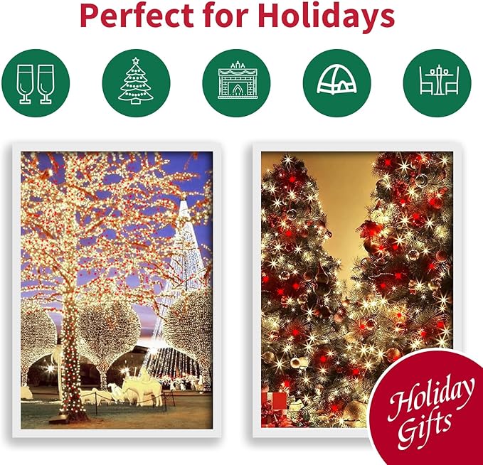 LAMPHOME Red Warm Valentine's String Lights Indoor Outdoor Waterproof,Expandable 21.6 Ft 100 LED Christmas Fairy Light Valentine's Day Garland Party Patio Bedroom Xmas Tree Galentine's Day Decoration