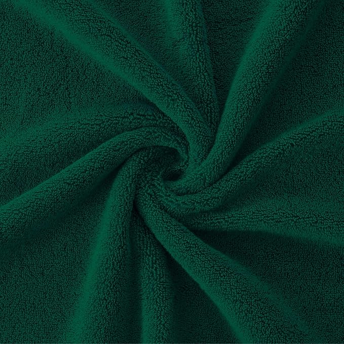 COZYART Dark Green Bath Towels for Bathroom 2 Pcs, 27x54inch Cotton Bath Towel Set Super Soft Highly Absorbent Durable 650 GSM Shower Towels for Daily Use