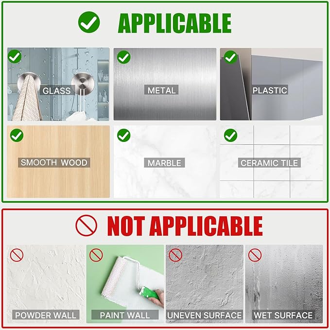 Silver Suction Cup Hooks for Shower Waterproof - No Drill Stainless Steel Towel Hooks for Bathroom Wall, Kitchen, Glass, Mirror, Tile - Ideal for Hanging Towels, Robes, and Loofahs(4 pcs)